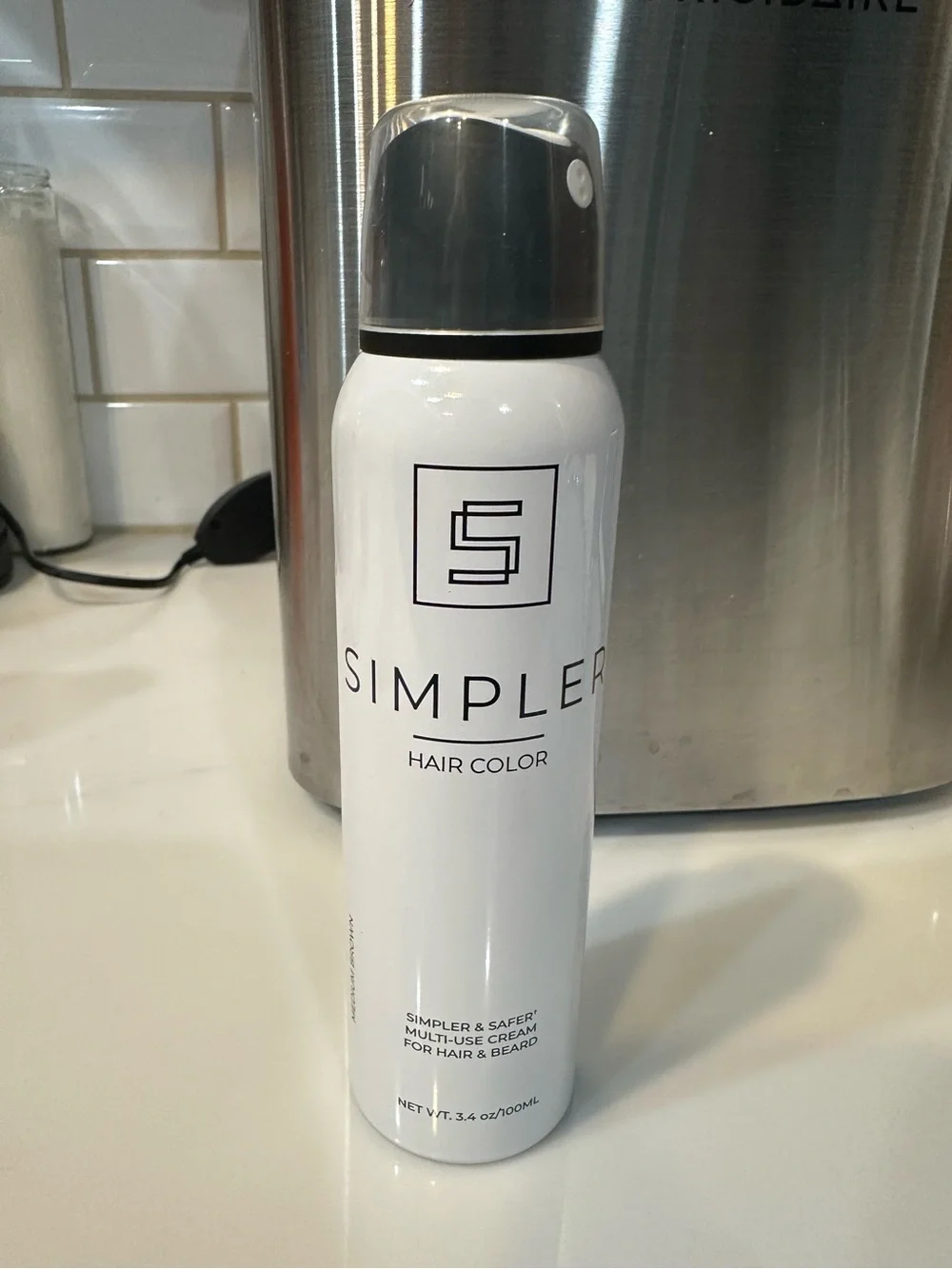 Simpler Men’s Hair Color Spray, Partial Coverage - Medium Brown
